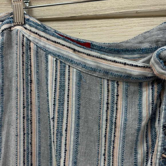 Tigerlily Blue and White Striped Midi Skirt Skirt Small - Picture 4 of 7